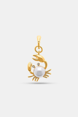 Roller Rabbit Gold Pearl Crab Charm