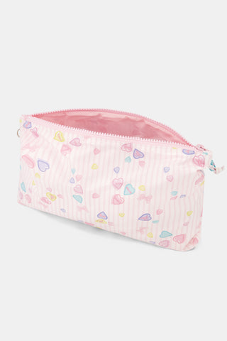 Roller Rabbit Pink Sugar Candy Heart Stripe Quilted Tote