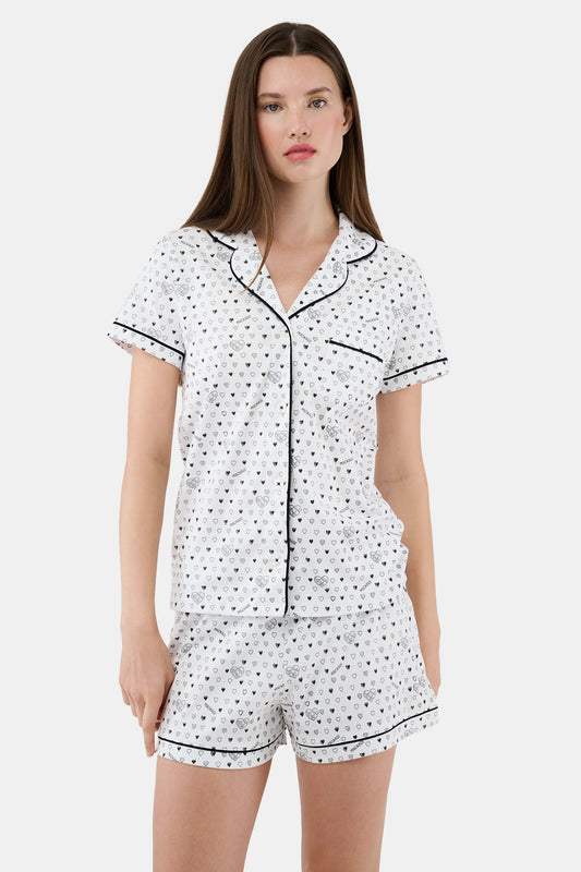 Quilted Hearts Polo Pajamas view 2