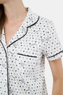Roller Rabbit Black Quilted Hearts Polo Pajamas