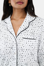 Roller Rabbit Black Quilted Hearts Long Sleeve Polo Pajamas