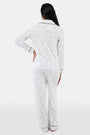 Roller Rabbit Black Quilted Hearts Long Sleeve Polo Pajamas