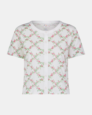 Roller Rabbit White Raspberry Garden Clara Cardigan