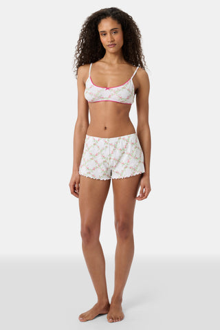 Roller Rabbit White Raspberry Garden Ana Scoop Bralette