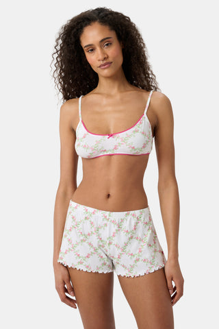 Roller Rabbit White Raspberry Garden Ana Scoop Bralette