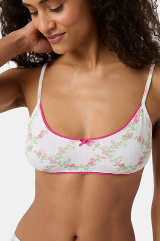 Roller Rabbit White Raspberry Garden Ana Scoop Bralette