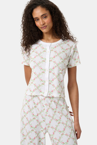 Roller Rabbit White Raspberry Garden Clara Cardigan