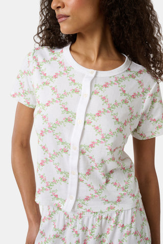 Roller Rabbit White Raspberry Garden Clara Cardigan