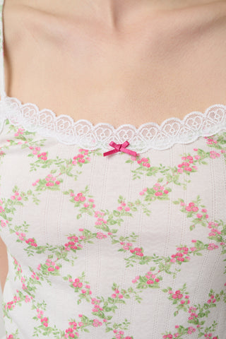 Roller Rabbit White Raspberry Garden Carmine Cami