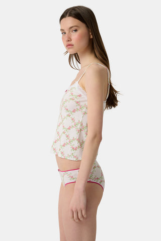Roller Rabbit White Raspberry Garden Carmine Cami