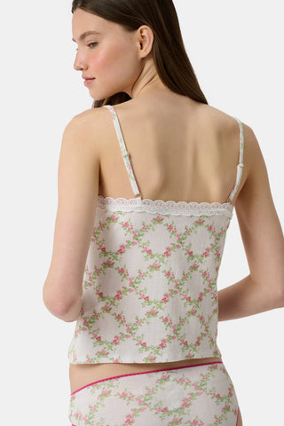 Roller Rabbit White Raspberry Garden Carmine Cami