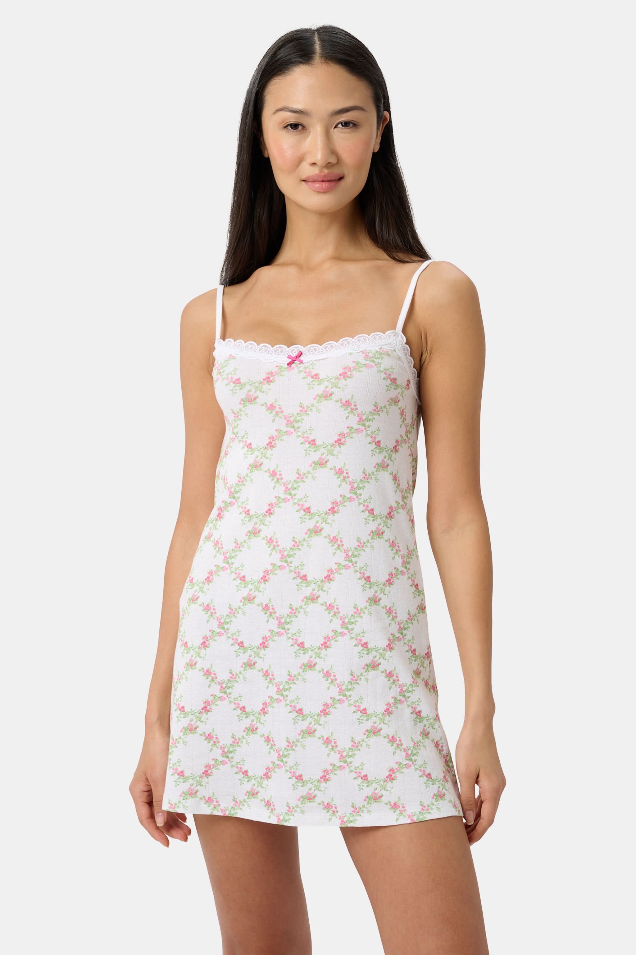 Roller Rabbit Raspberry Garden Pearl Slip Dress in White, XS, Cotton