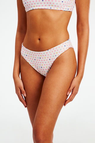 Pop Hearts/Riviera Wake Reversible Bikini Bottom