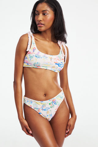 Pop Hearts/Riviera Wake Reversible Bikini Top