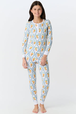 Roller Rabbit Orange Kids Clementine Trellis Pajamas