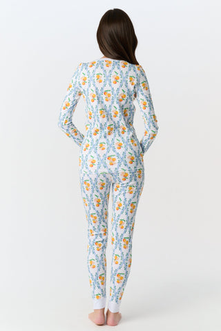 Roller Rabbit Orange Kids Clementine Trellis Pajamas