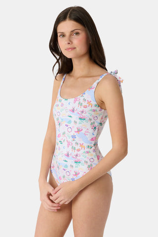 Roller Rabbit Pink Kids Camp RR Cora One Piece