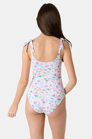 Roller Rabbit Pink Kids Camp RR Cora One Piece