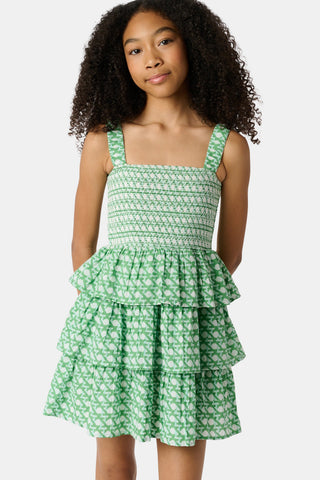 Roller Rabbit Green Kids Cane Kenia Dress