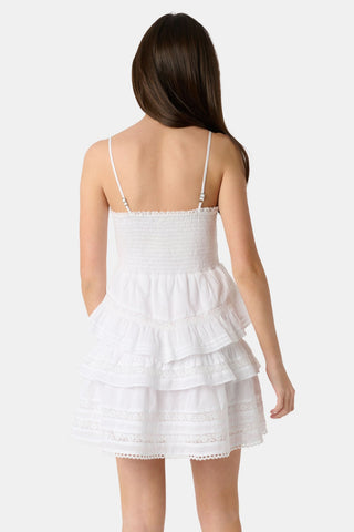 Roller Rabbit White Kids Florence Lace Lennox Dress