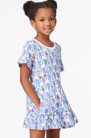 Roller Rabbit Kids Greenwich Monkey Esme Dress