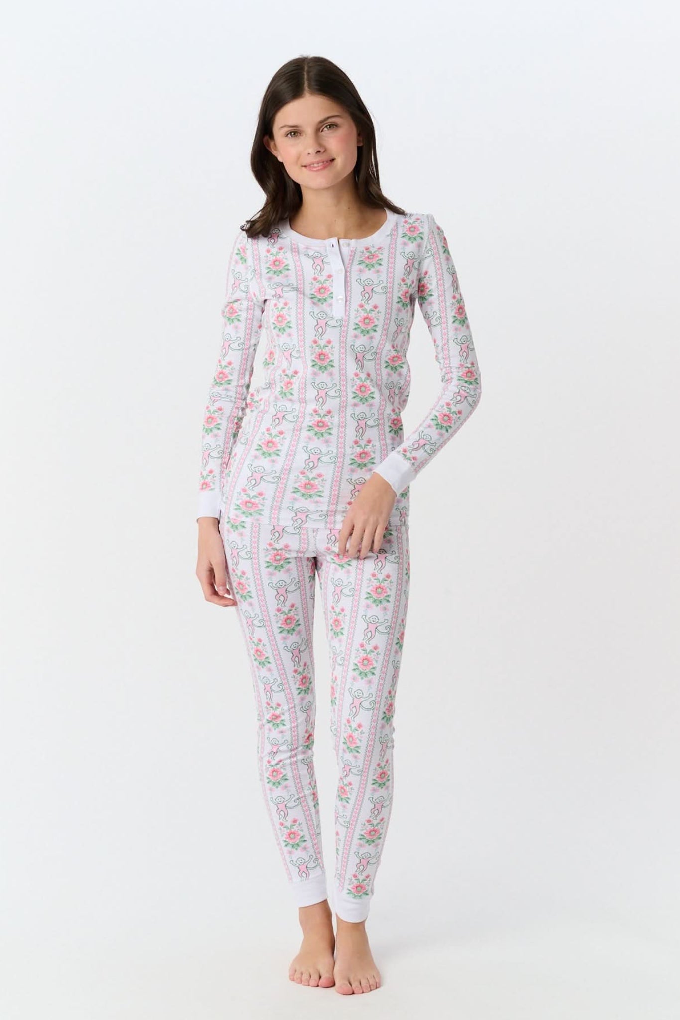 Kids Monkey Block Stripe Pajamas | Roller Rabbit x Hill House
