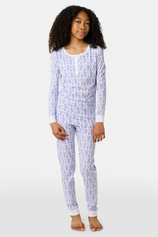 Roller Rabbit Lavender Kids Monkey Pajamas
