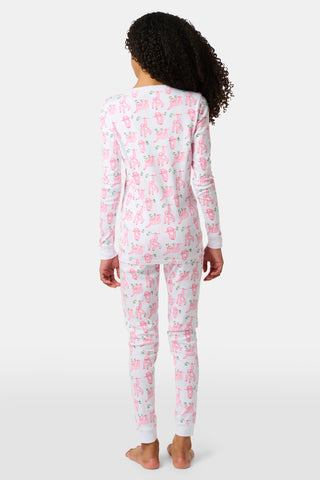 Roller Rabbit Pink Kids Sleepy Sloth Pajamas