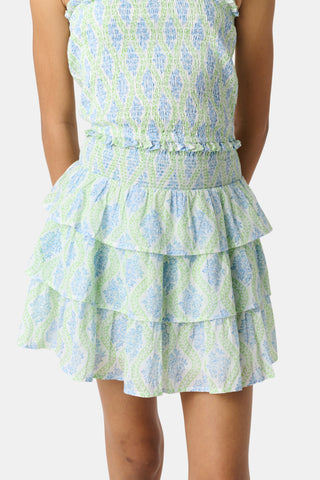 Roller Rabbit Green Kids Zelda Floral Sami Skirt