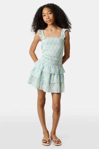 Roller Rabbit Green Kids Zelda Floral Tory Top