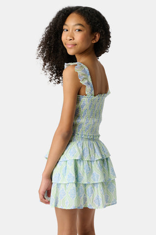 Roller Rabbit Green Kids Zelda Floral Tory Top