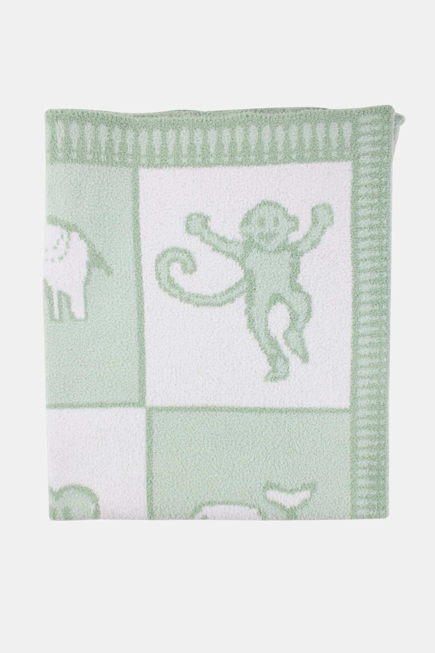 Roller Rabbit Sage Monkey Dreams Blanket