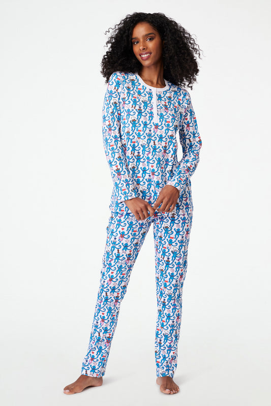 Roller Rabbit Dallas Monkey Pajamas