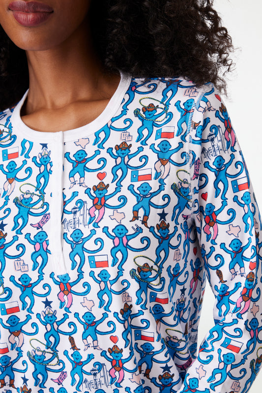 Roller Rabbit Dallas Monkey Pajamas