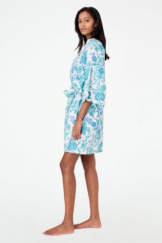 Roller Rabbit Turquoise Amanda Kimono