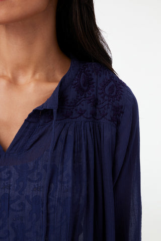 Roller Rabbit Navy Lucknow Serafina Tunic