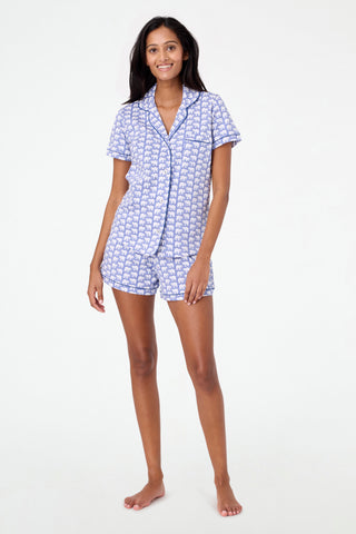 Roller Rabbit Blue Hathi Polo Pajamas