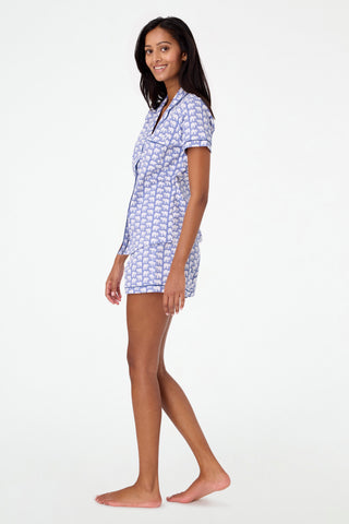 Roller Rabbit Blue Hathi Polo Pajamas