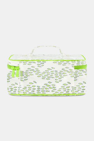 Roller Rabbit Lime Minnows Carryall Case