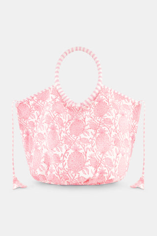 Roller Rabbit Pink Piña Palms Bondi Bag