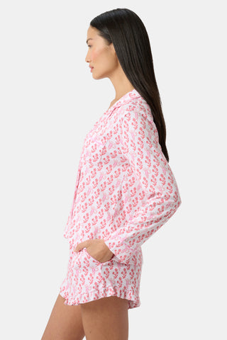 Roller Rabbit Red Rosa Ditsy Monkey Hayden Pajamas