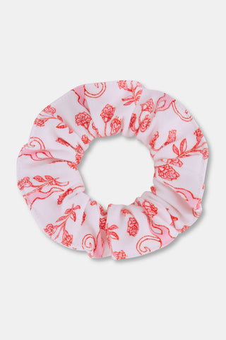 Roller Rabbit Red Rosa Ditsy Monkey Scrunchie