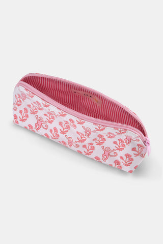 Roller Rabbit Red Rosa Ditsy Monkey Makeup Bag