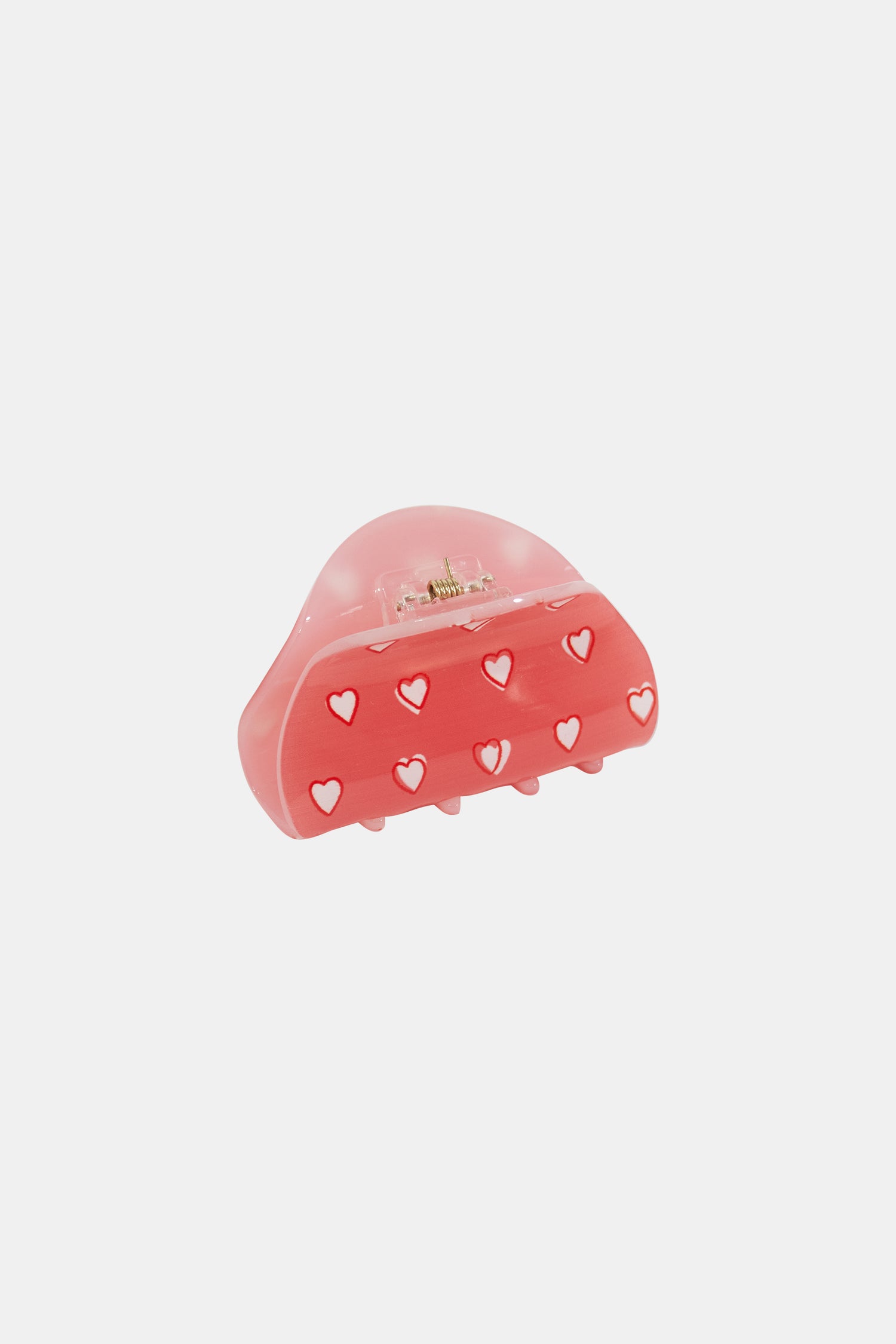Roller Rabbit Pink Hearts Rounded Claw Clip