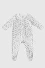 Infant Quilted Hearts Zipper Footie