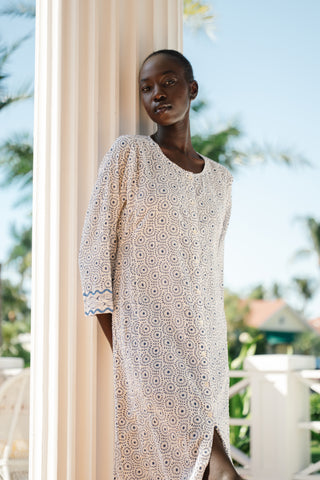 Naolin Fish Border Anu Long Kurta