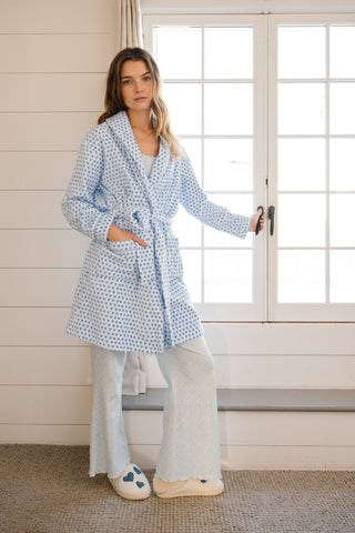 Roller Rabbit Girl in the Max Robe.