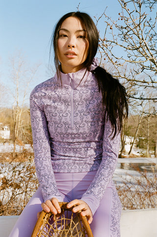 Roller Rabbit Lavender Monkey Celia Quarter Zip