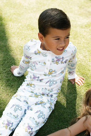 Roller Rabbit Pink Kids April Showers Pajamas