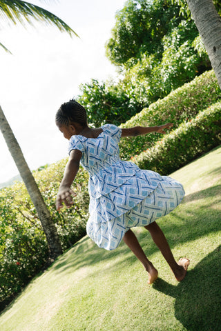 Roller Rabbit Blue Kids Liana Alana Dress
